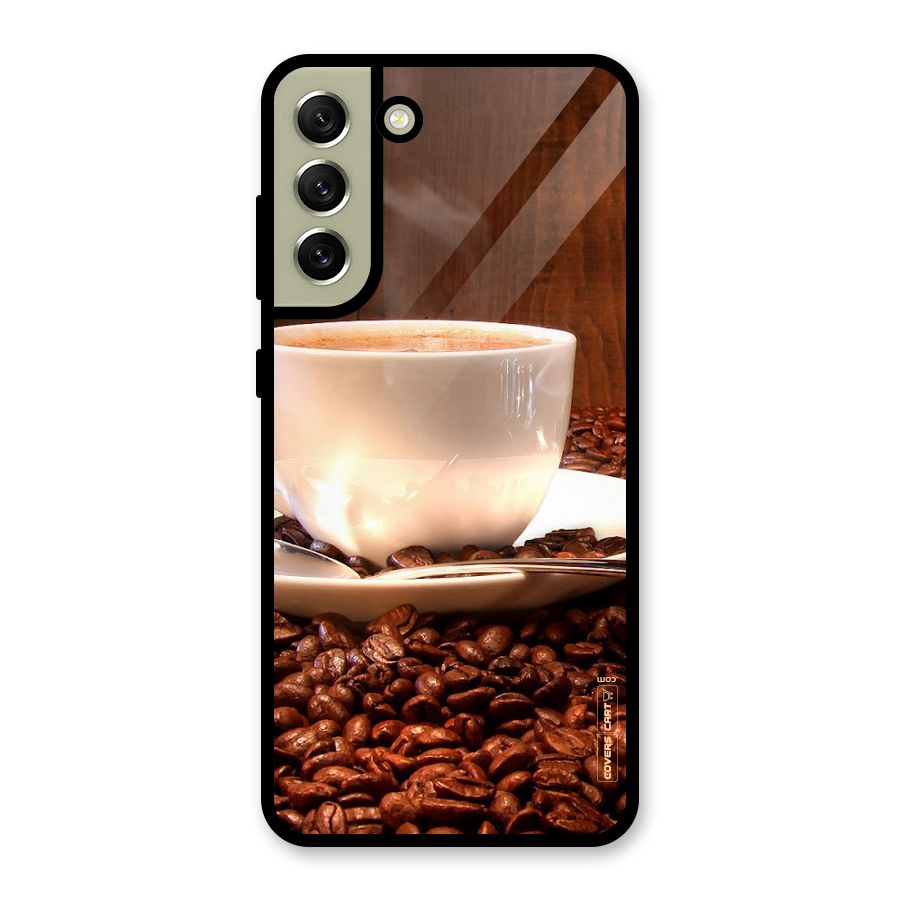 Caffeine Beans Glass Back Case for Galaxy S21 FE 5G