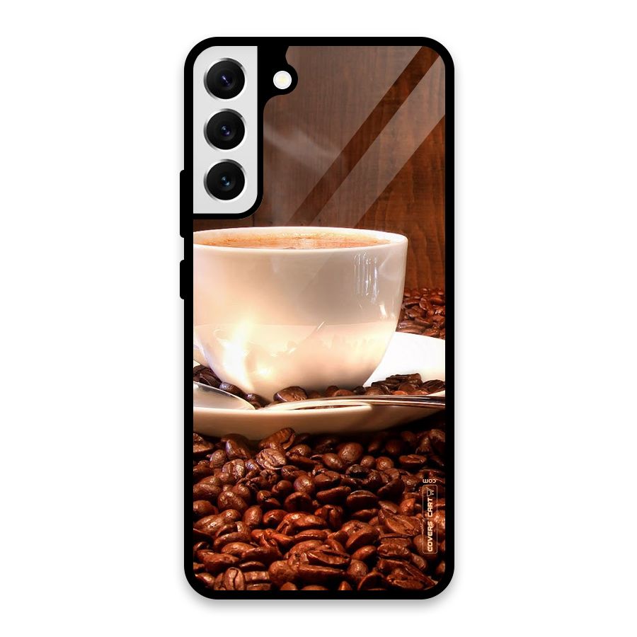 Caffeine Beans Glass Back Case for Galaxy S22 Plus 5G