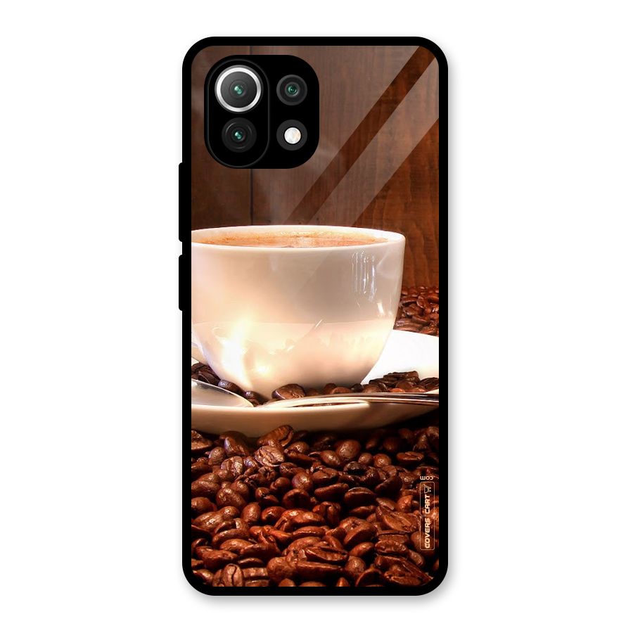 Caffeine Beans Glass Back Case for Mi 11 Lite