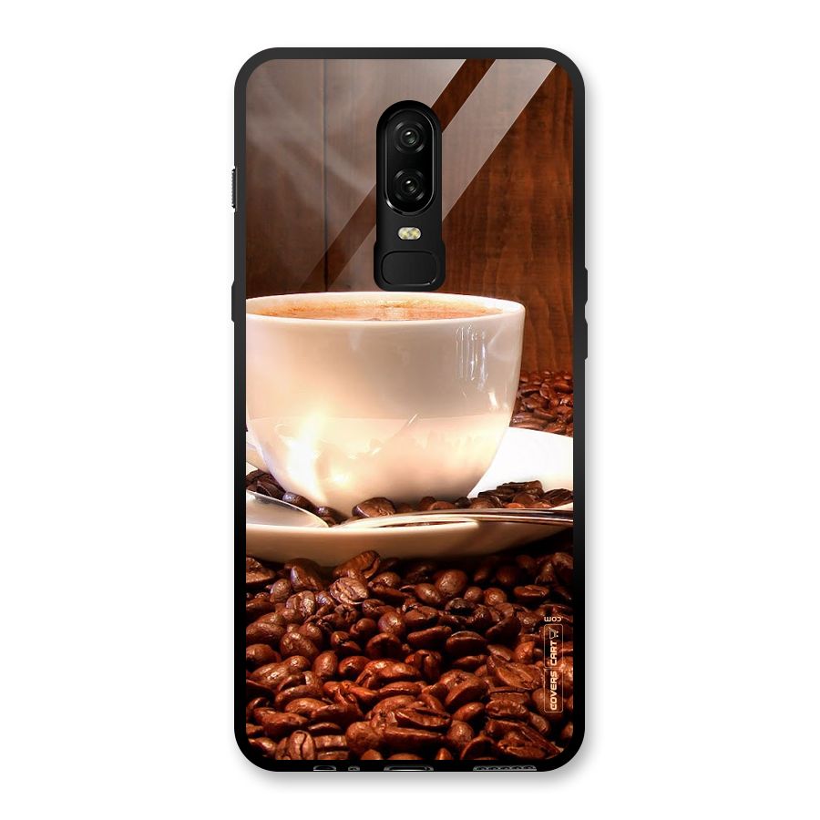 Caffeine Beans Glass Back Case for OnePlus 6