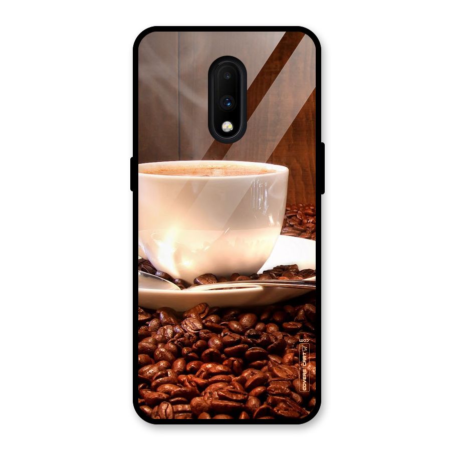 Caffeine Beans Glass Back Case for OnePlus 7