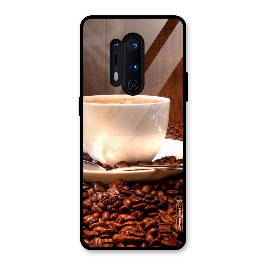 Caffeine Beans Glass Back Case for OnePlus 8 Pro