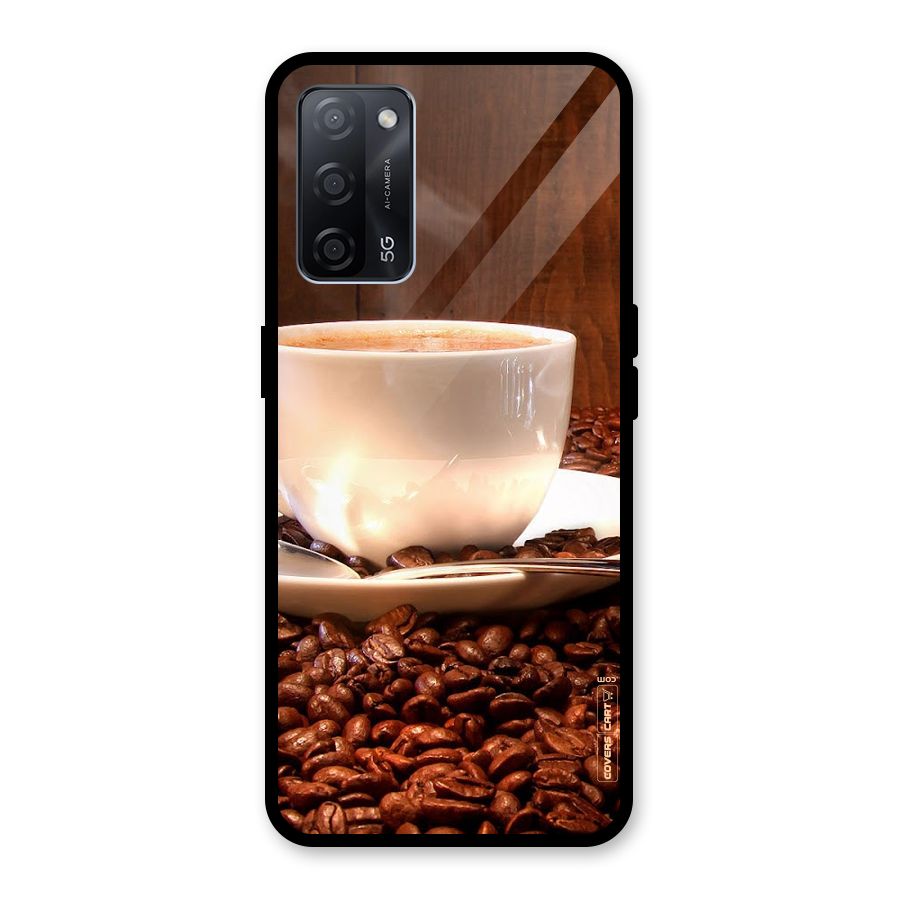 Caffeine Beans Glass Back Case for Oppo A53s 5G