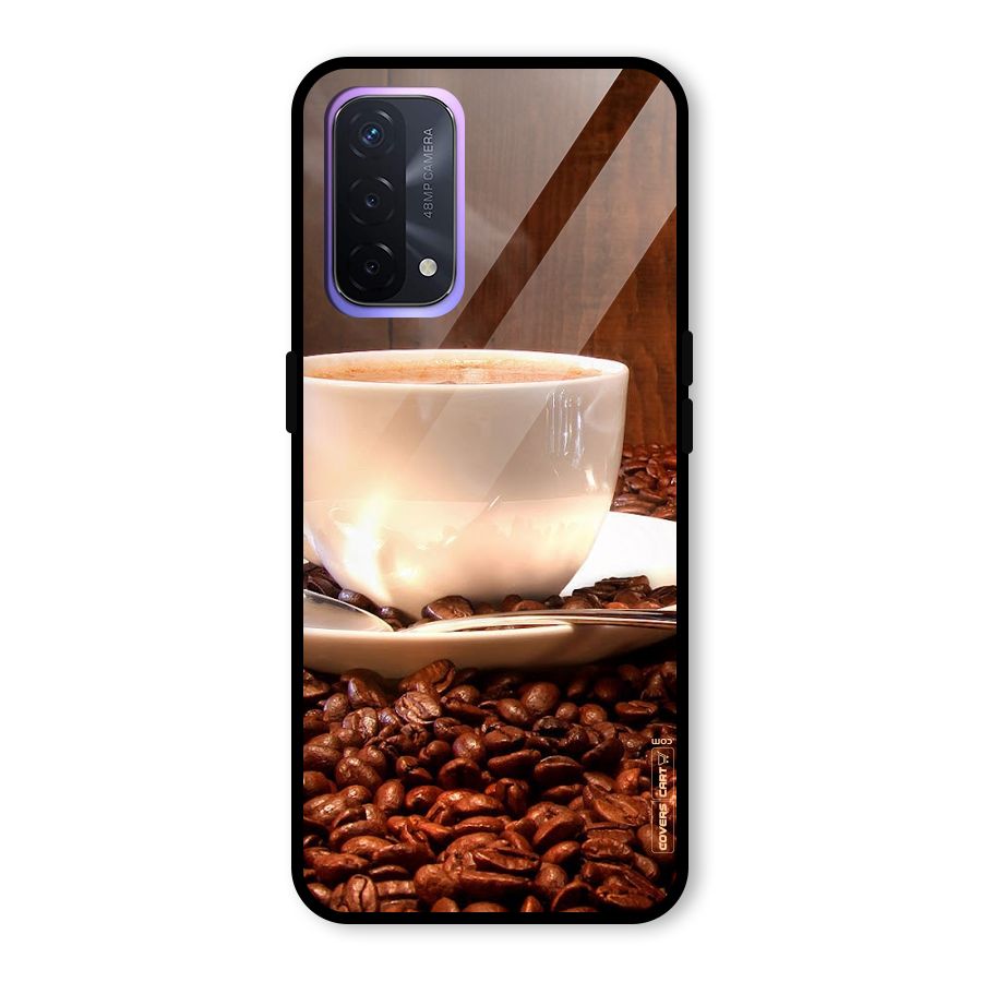Caffeine Beans Glass Back Case for Oppo A74 5G