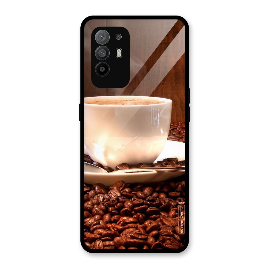 Caffeine Beans Glass Back Case for Oppo F19 Pro Plus 5G