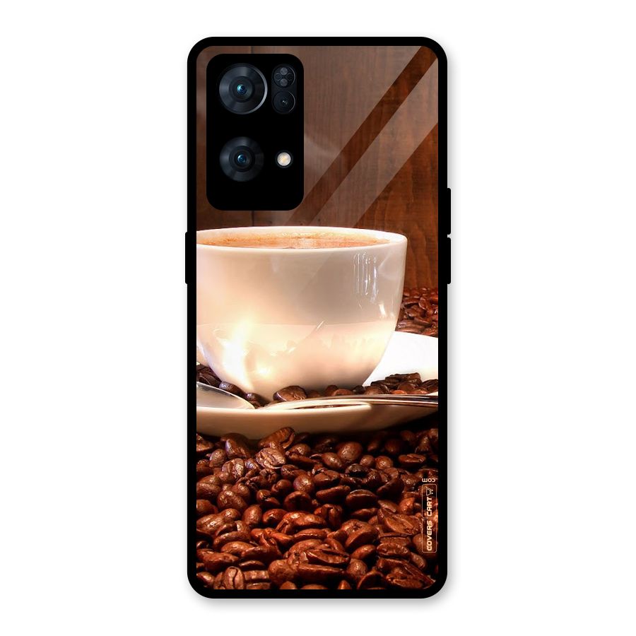 Caffeine Beans Glass Back Case for Oppo Reno7 Pro 5G