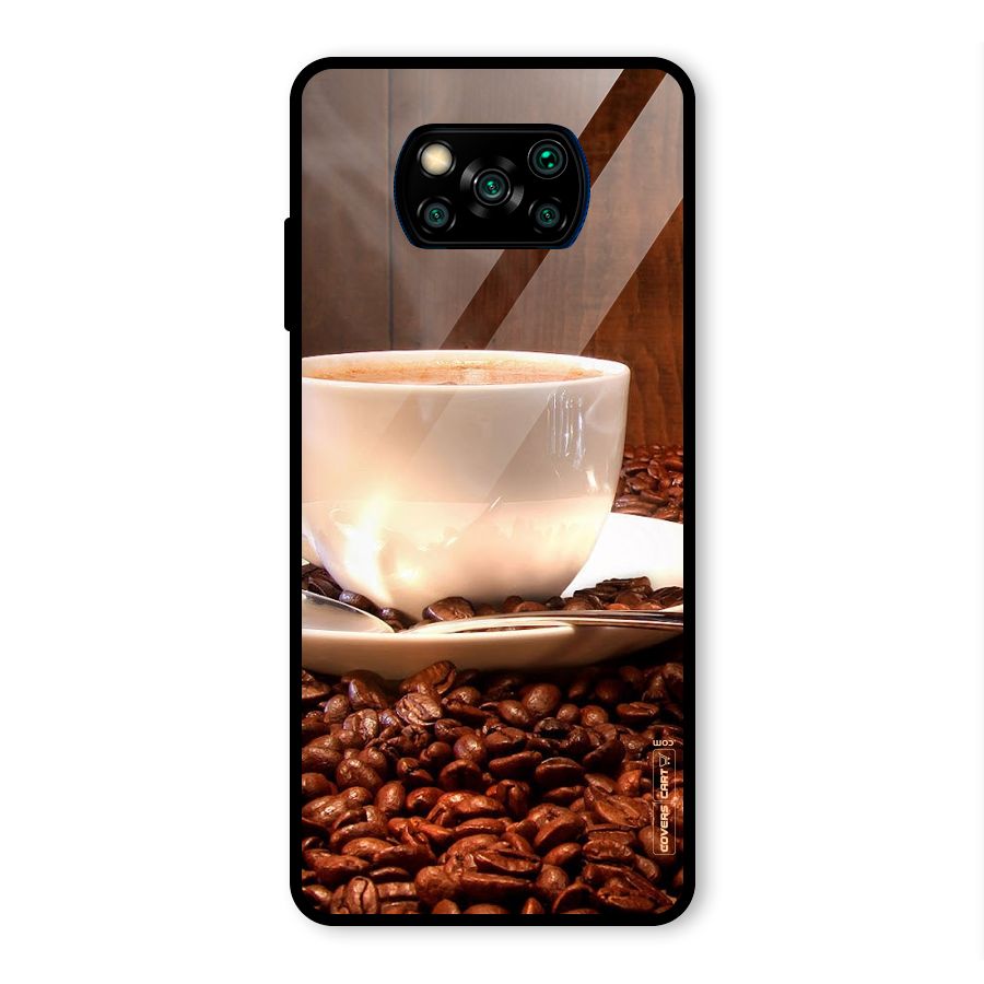 Caffeine Beans Glass Back Case for Poco X3 Pro