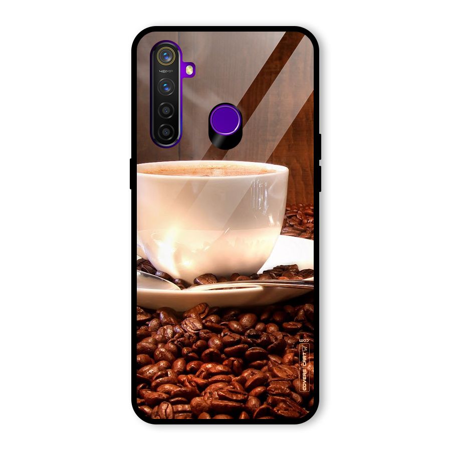 Caffeine Beans Glass Back Case for Realme 5 Pro