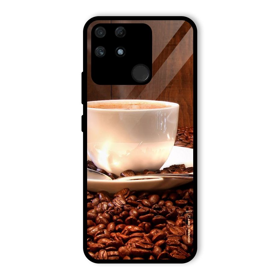 Caffeine Beans Glass Back Case for Realme Narzo 50A