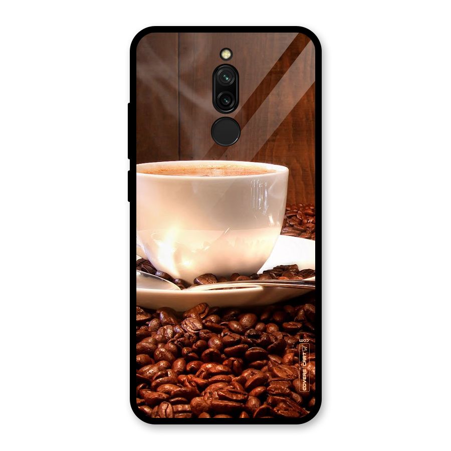 Caffeine Beans Glass Back Case for Redmi 8