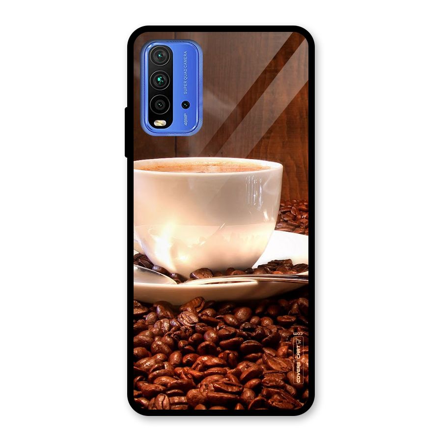 Caffeine Beans Glass Back Case for Redmi 9 Power
