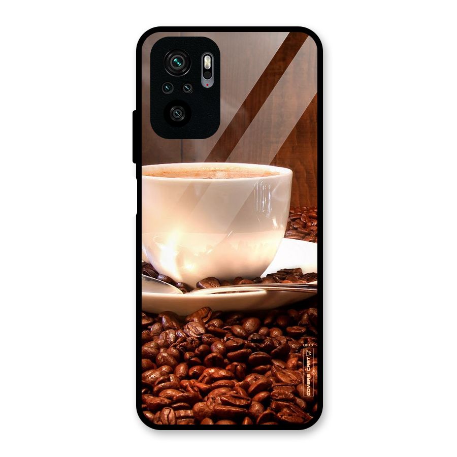 Caffeine Beans Glass Back Case for Redmi Note 10S