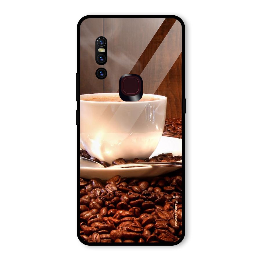 Caffeine Beans Glass Back Case for Vivo V15