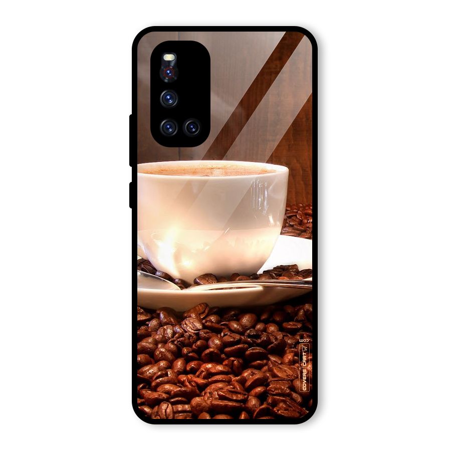 Caffeine Beans Glass Back Case for Vivo V19