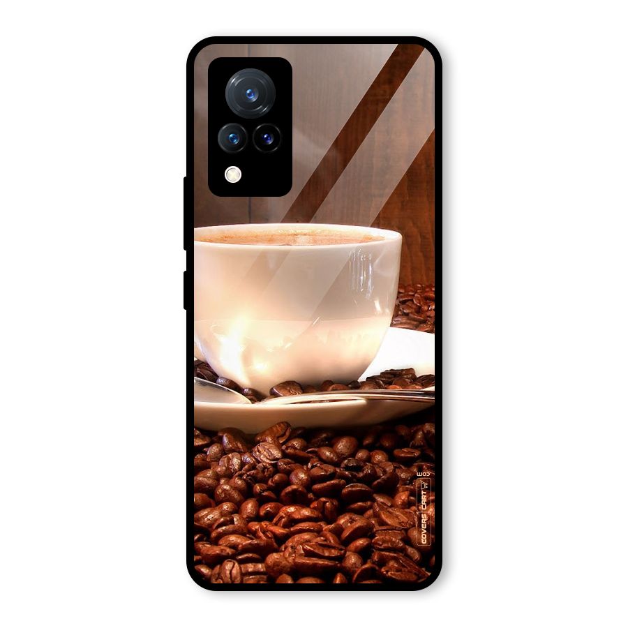 Caffeine Beans Glass Back Case for Vivo V21 5G
