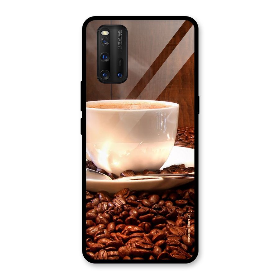 Caffeine Beans Glass Back Case for Vivo iQOO 3