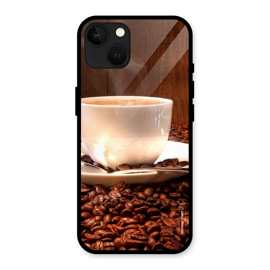 Caffeine Beans Glass Back Case for iPhone 13