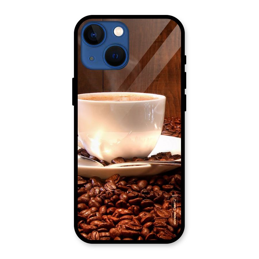Caffeine Beans Glass Back Case for iPhone 13 Mini