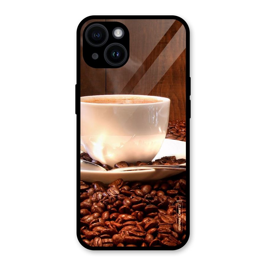 Caffeine Beans Glass Back Case for iPhone 14