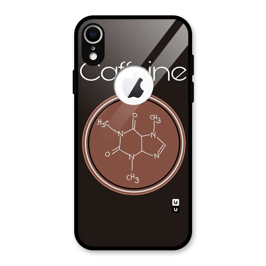 Caffeine Making Glass Back Case for iPhone XR Logo Cut