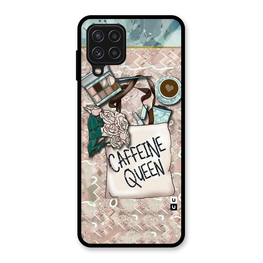 Caffeine Queen Glass Back Case for Galaxy A22 4G