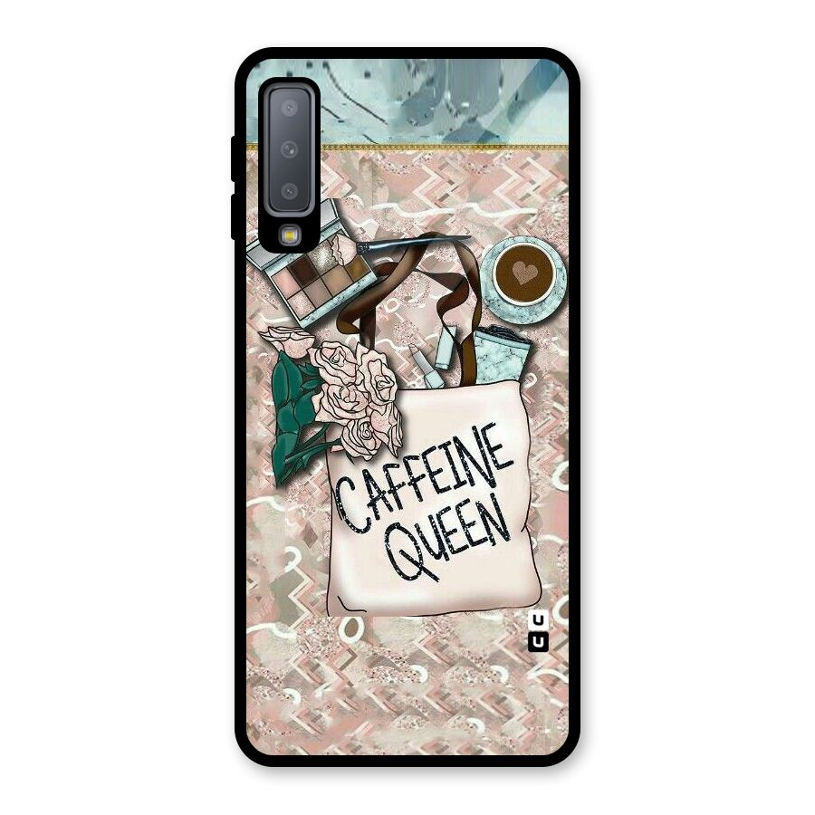 Caffeine Queen Glass Back Case for Galaxy A7 (2018)