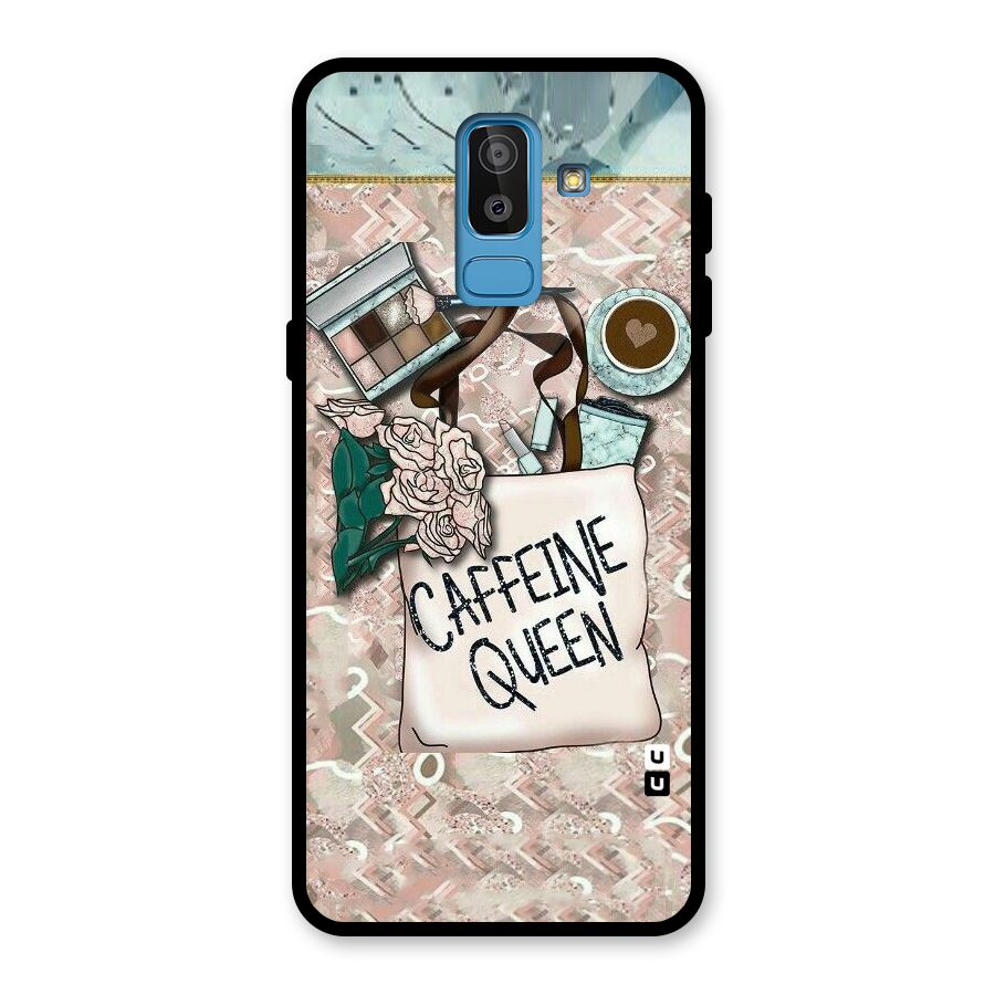 Caffeine Queen Glass Back Case for Galaxy J8