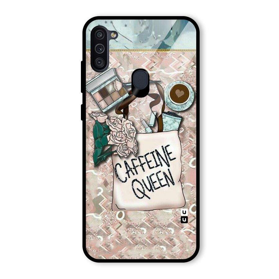 Caffeine Queen Glass Back Case for Galaxy M11