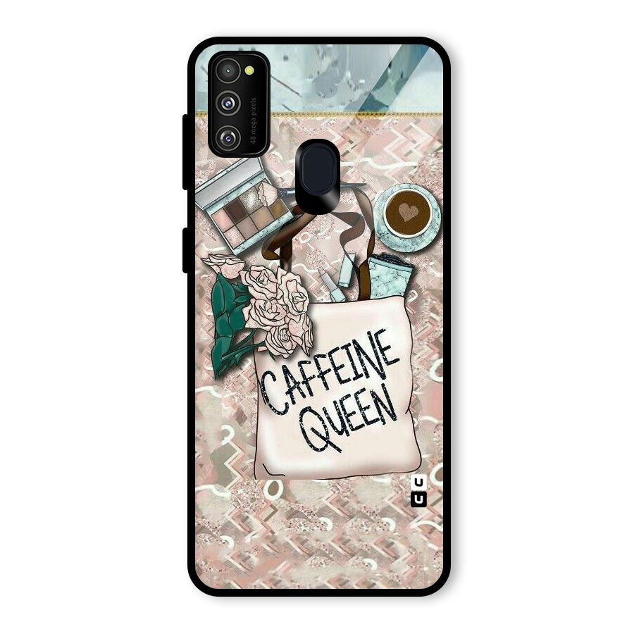 Caffeine Queen Glass Back Case for Galaxy M30s