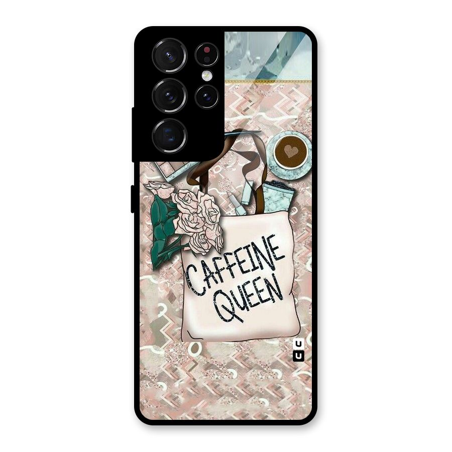 Caffeine Queen Glass Back Case for Galaxy S21 Ultra 5G