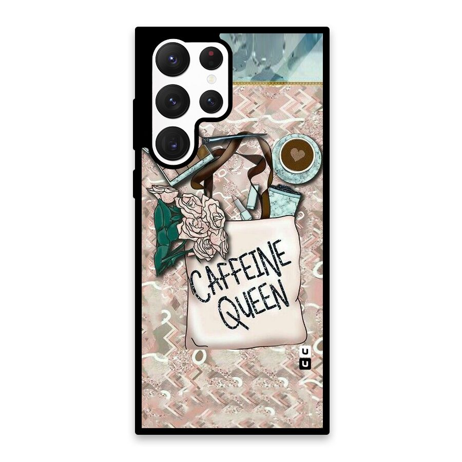 Caffeine Queen Glass Back Case for Galaxy S22 Ultra 5G
