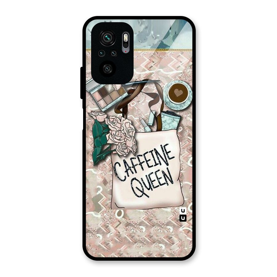 Caffeine Queen Glass Back Case for Redmi Note 10S