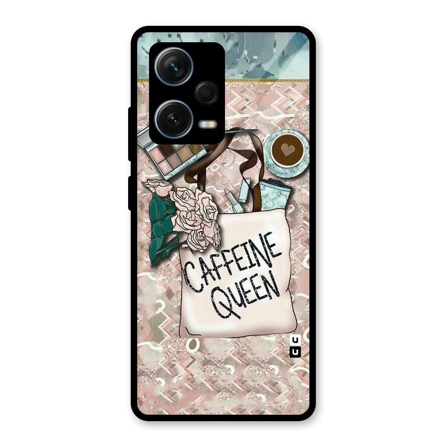 Caffeine Queen Glass Back Case for Redmi Note 12 Pro Plus 5G