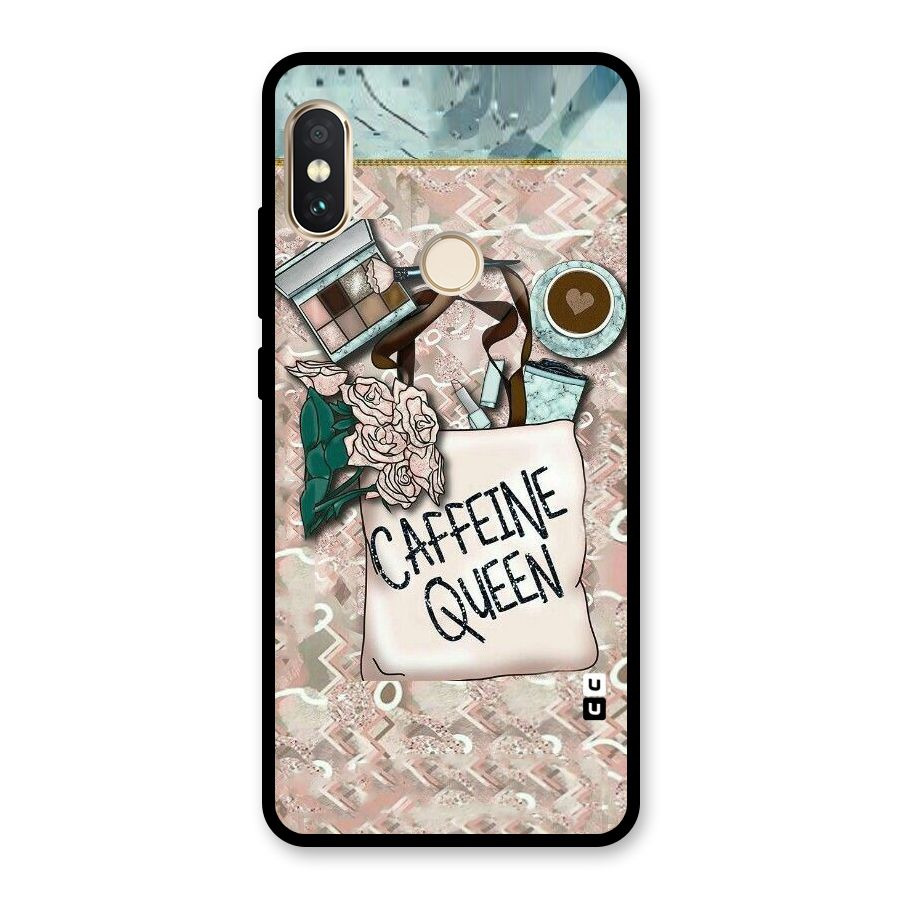 Caffeine Queen Glass Back Case for Redmi Note 5 Pro