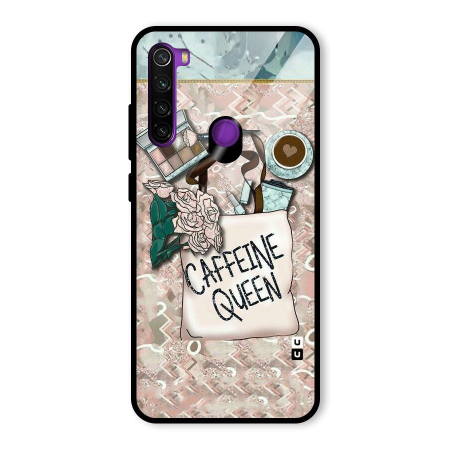 Caffeine Queen Glass Back Case for Redmi Note 8