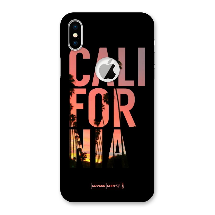 California Back Case for iPhone X Logo Cut