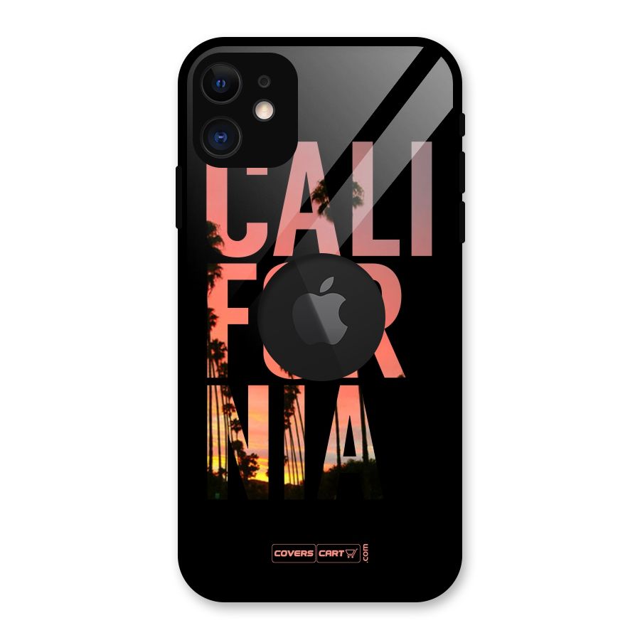 California Glass Back Case for iPhone 11 Logo Cut
