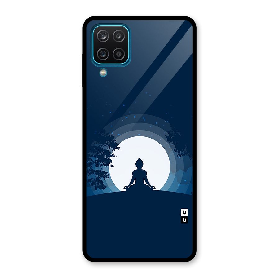 Calm Meditation Glass Back Case for Galaxy A12