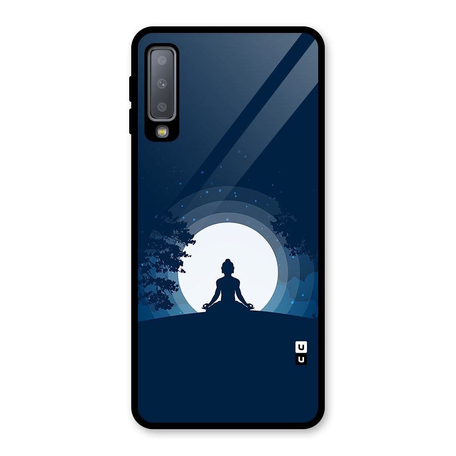 Calm Meditation Glass Back Case for Galaxy A7 (2018)