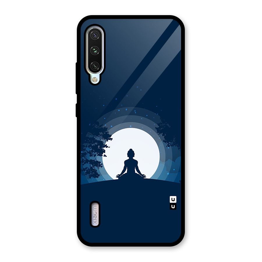 Calm Meditation Glass Back Case for Mi A3