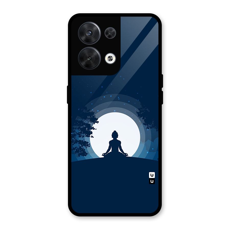 Calm Meditation Glass Back Case for Oppo Reno8 5G