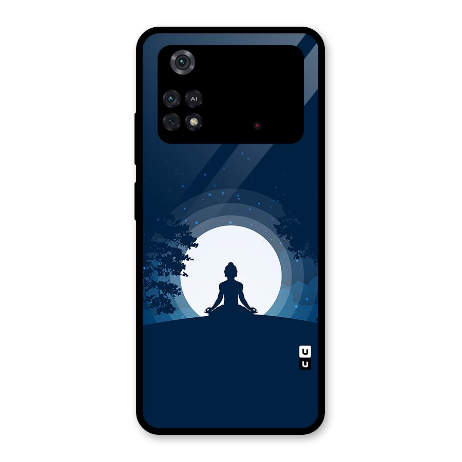 Calm Meditation Glass Back Case for Poco M4 Pro 4G