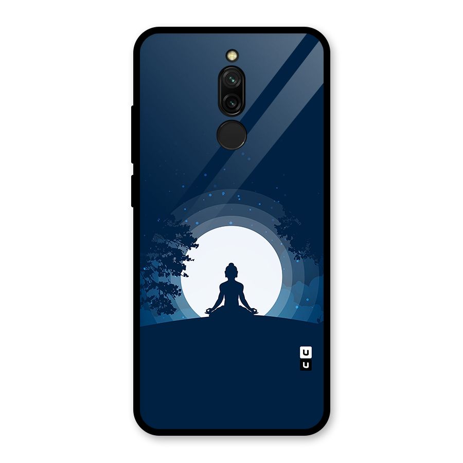 Calm Meditation Glass Back Case for Redmi 8