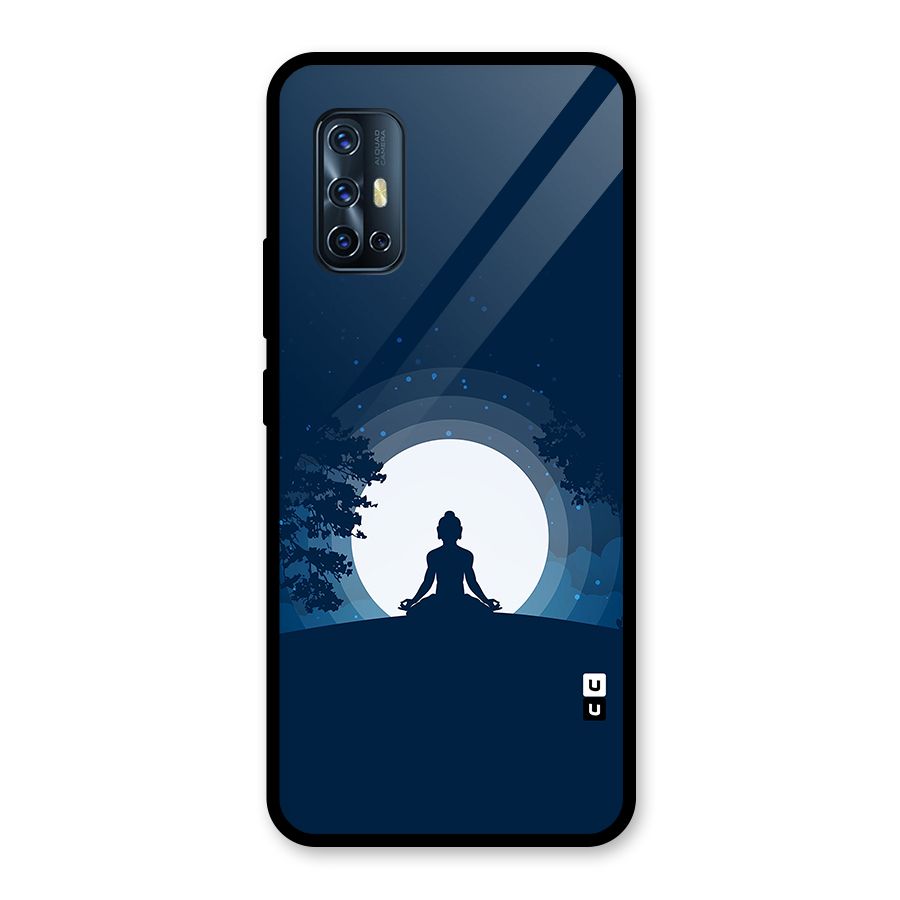 Calm Meditation Glass Back Case for Vivo V17