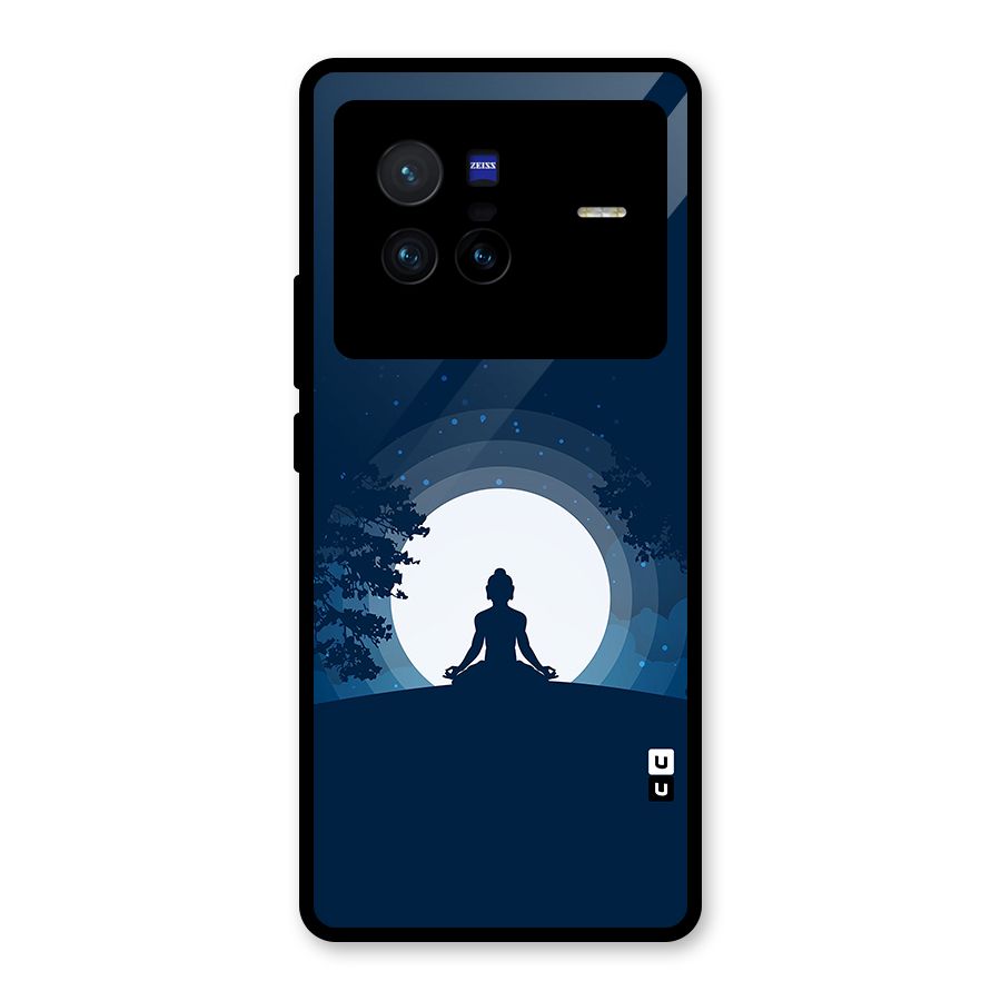Calm Meditation Glass Back Case for Vivo X80