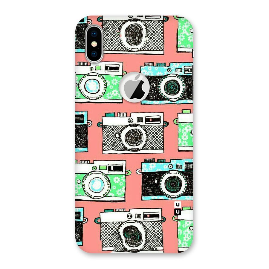Cam Art Loving Back Case for iPhone X Logo Cut