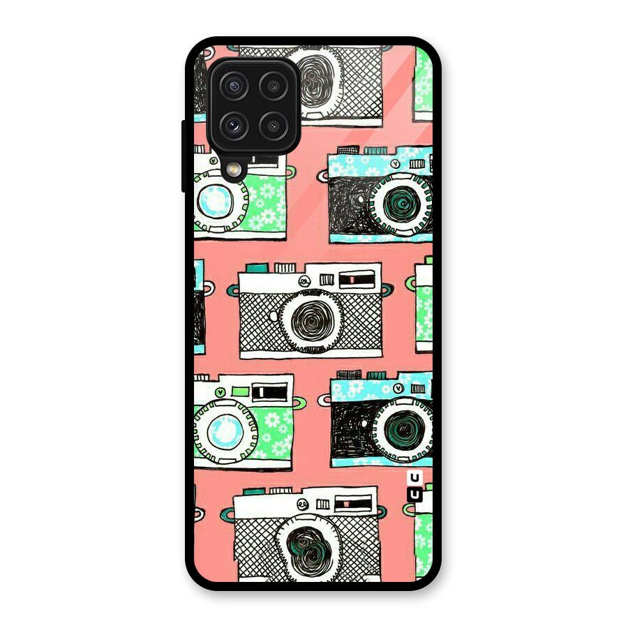 Cam Art Loving Glass Back Case for Galaxy A22 4G
