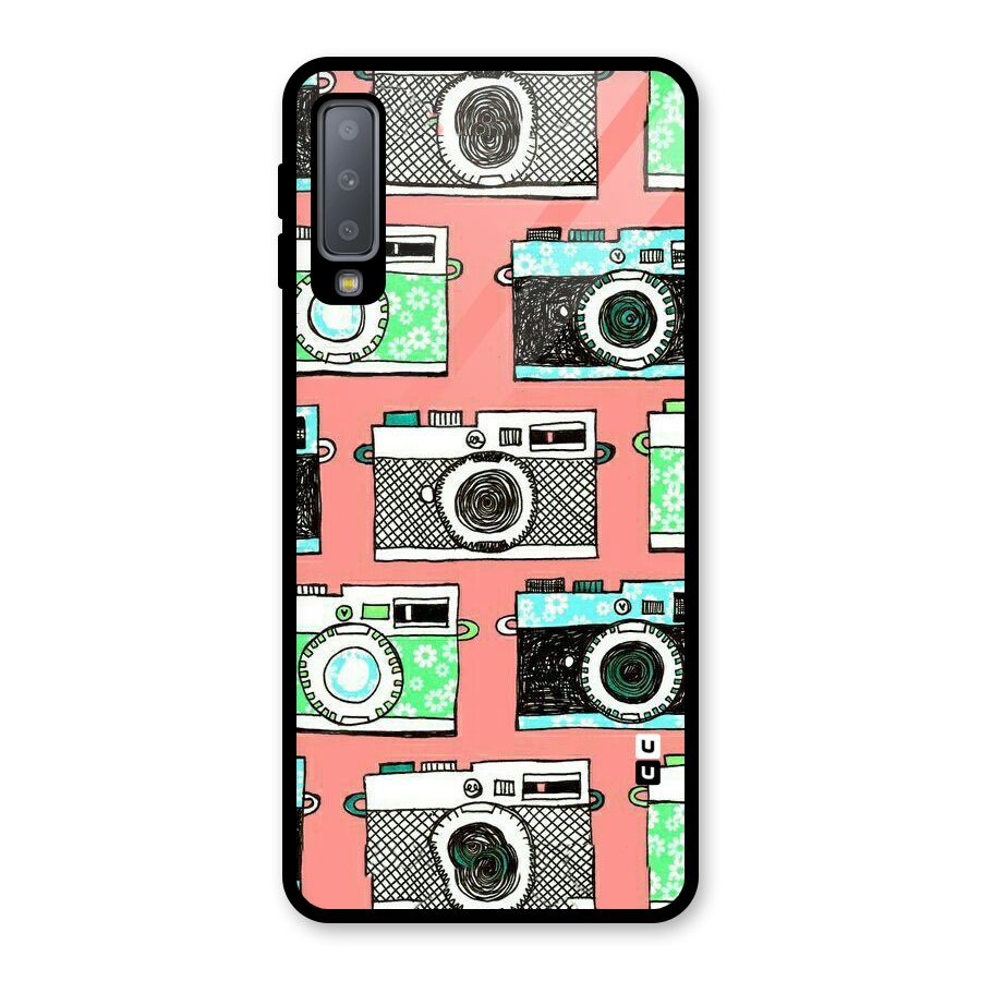 Cam Art Loving Glass Back Case for Galaxy A7 (2018)