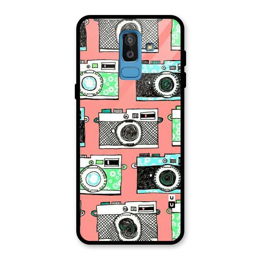 Cam Art Loving Glass Back Case for Galaxy J8