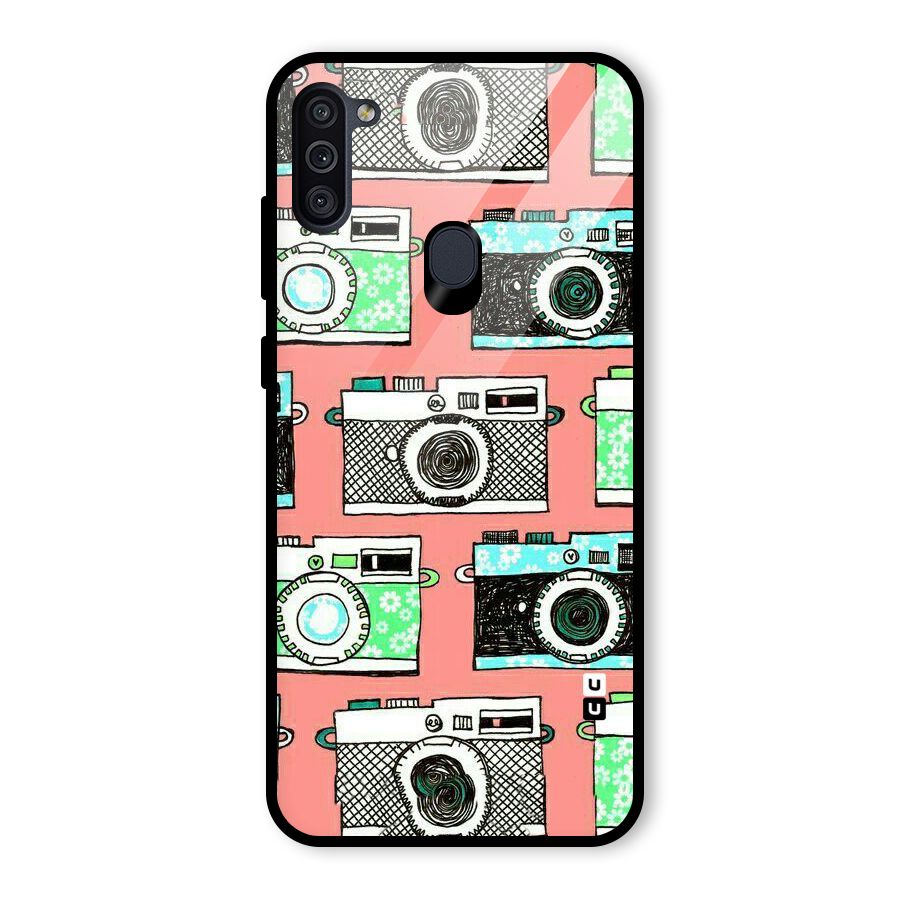 Cam Art Loving Glass Back Case for Galaxy M11